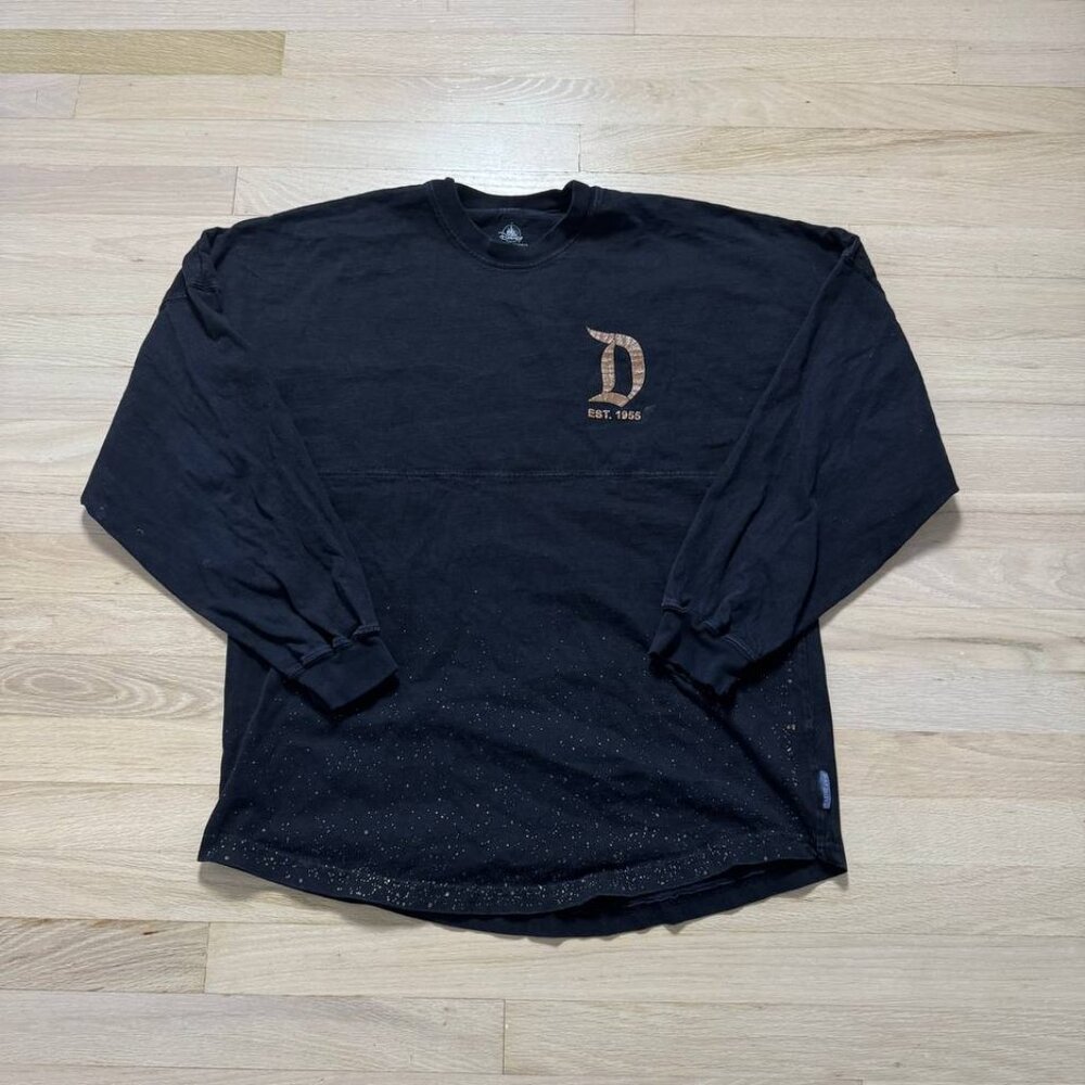 Disneyland Spirit Jersey Black Gold Adult Medium Belle of the Ball Puff Print 19